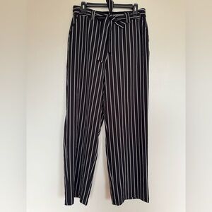 C Est 1946 Black and White Stripe Pants Size Medium EUC